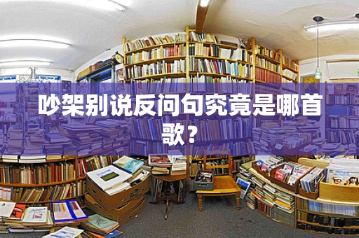 吵架别说反问句究竟是哪首歌？
