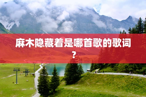 麻木隐藏着是哪首歌的歌词？