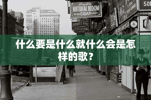 什么要是什么就什么会是怎样的歌？