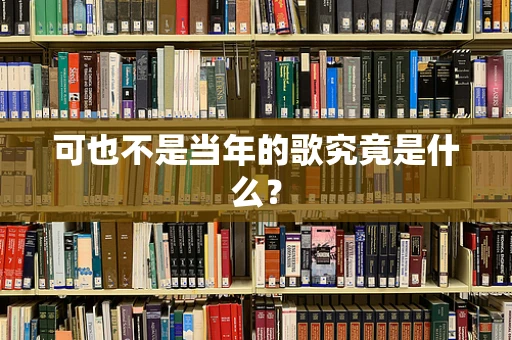 可也不是当年的歌究竟是什么？