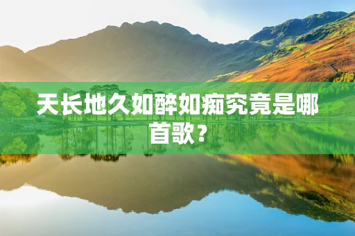 天长地久如醉如痴究竟是哪首歌？