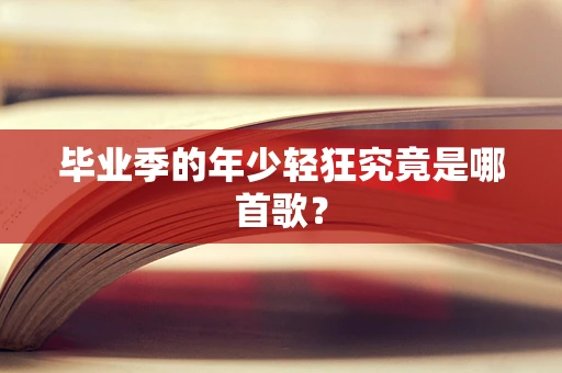 毕业季的年少轻狂究竟是哪首歌？