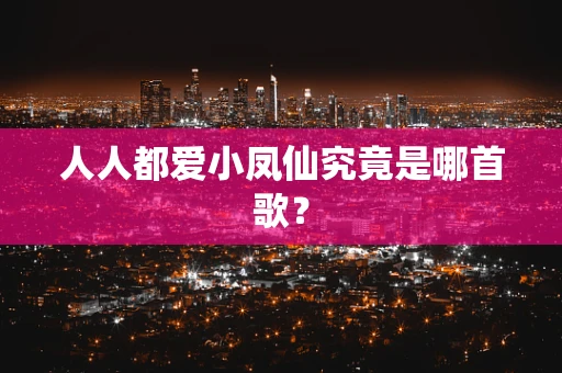 人人都爱小凤仙究竟是哪首歌？
