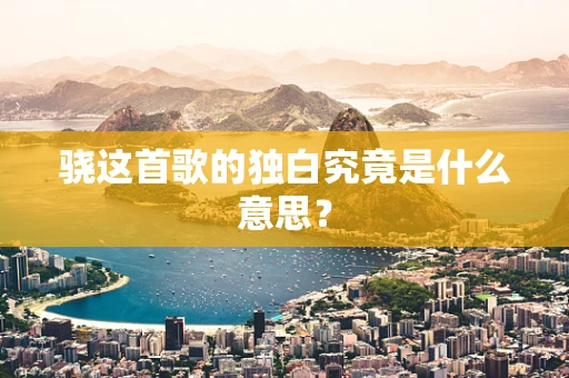 骁这首歌的独白究竟是什么意思？