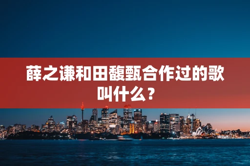 薛之谦和田馥甄合作过的歌叫什么？
