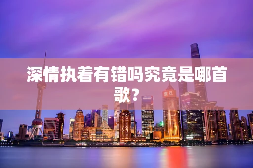 深情执着有错吗究竟是哪首歌？