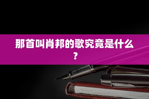 那首叫肖邦的歌究竟是什么？