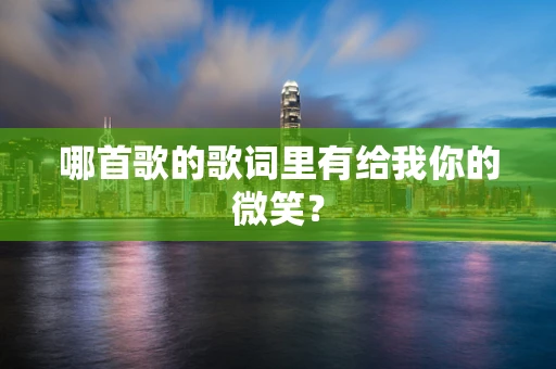 哪首歌的歌词里有给我你的微笑？