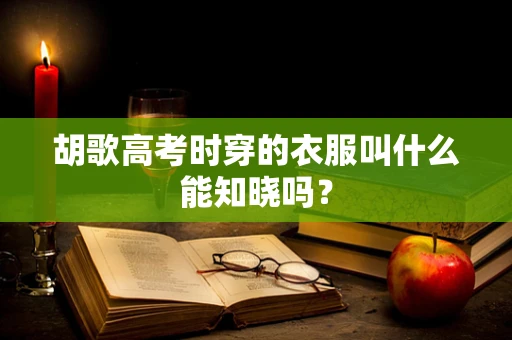 胡歌高考时穿的衣服叫什么能知晓吗？