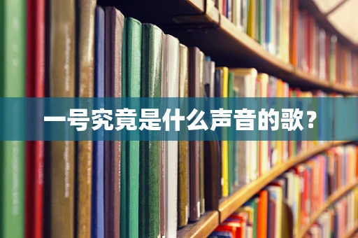 一号究竟是什么声音的歌？