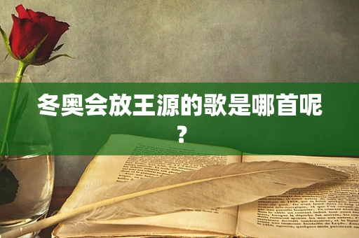 冬奥会放王源的歌是哪首呢？