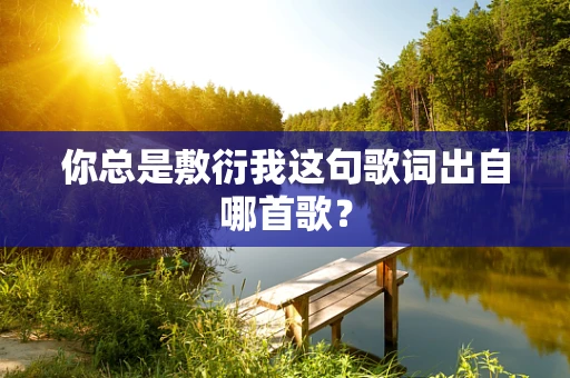 你总是敷衍我这句歌词出自哪首歌？