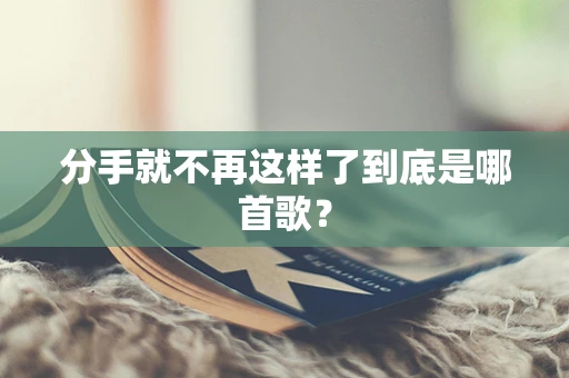 分手就不再这样了到底是哪首歌？