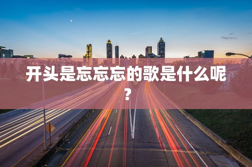 开头是忘忘忘的歌是什么呢？