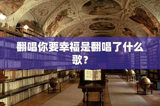 翻唱你要幸福是翻唱了什么歌？