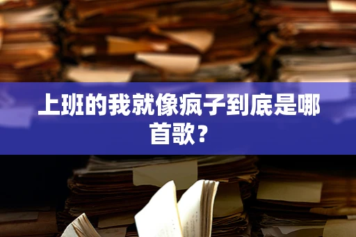 上班的我就像疯子到底是哪首歌？