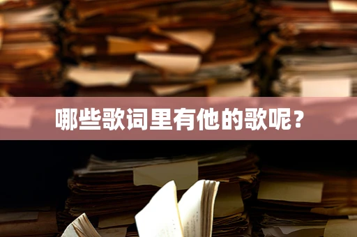 哪些歌词里有他的歌呢？